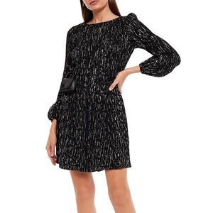 MAJE NEW Rocketa embellished plissé crepe
mini dress Black size 34